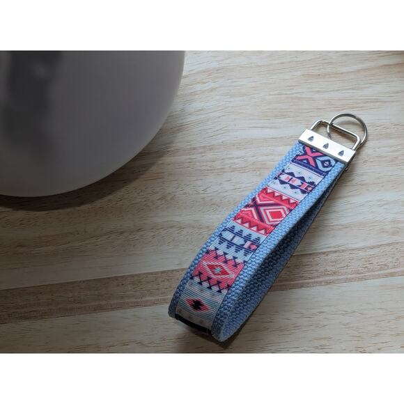 Aztec Keychain Wristlet Fabric Key FOB Gift Diamond Tribal XO‎ Western Cowboy - Picture 6 of 9